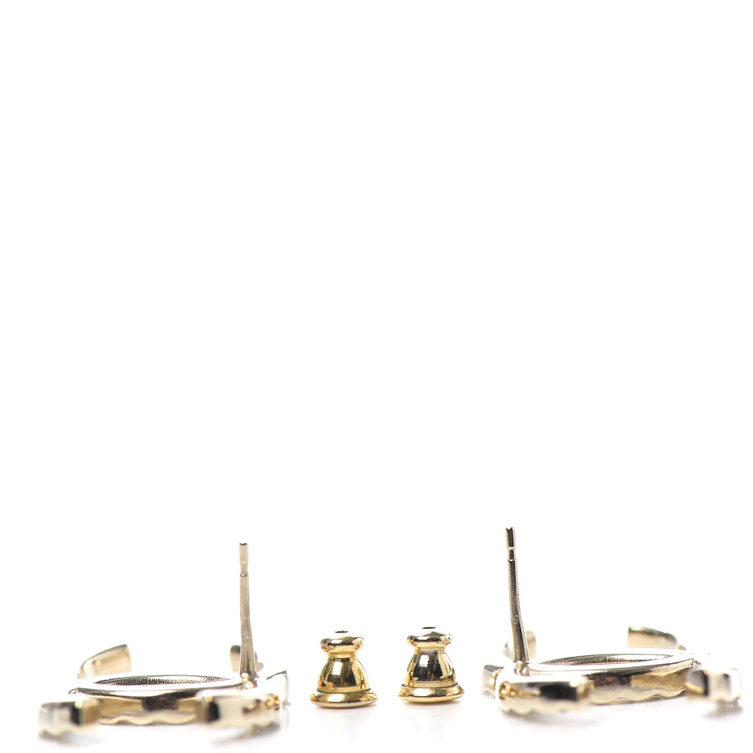 Chanel Baguette Crystal High Society CC Earrings Gold 3 of 5
