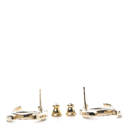 Chanel Baguette Crystal High Society CC Earrings Gold 3 of 5