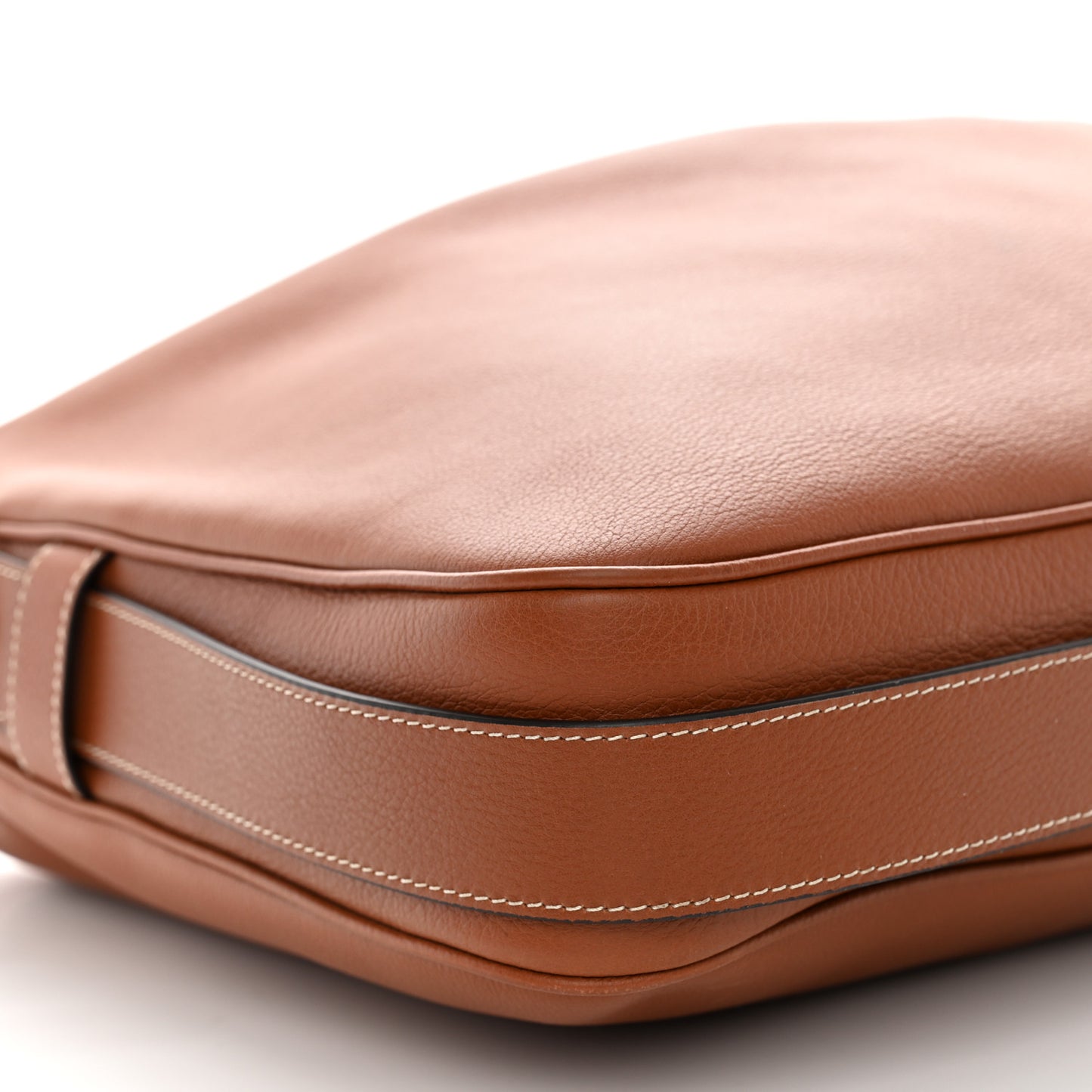 Supple Calfskin Large Romy Shoulder Bag Tan