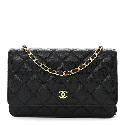 Chanel Caviar Quilted Wallet on Chain WOC Black 1 of 11
