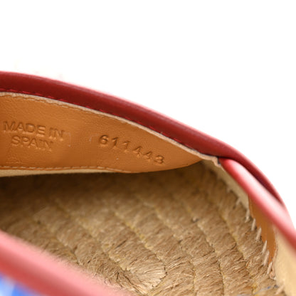 Gucci GG Supreme Monogram Tian Womens Espadrilles 41 Beige Multicolor Red 7 of 8