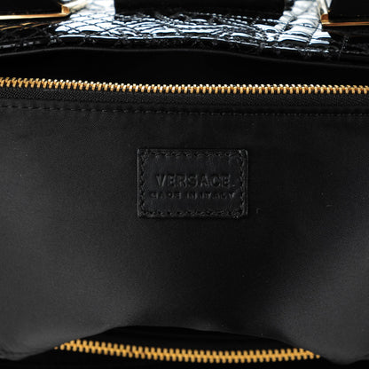 Versace Patent Micro Vanitas Icon Handbag Black 6 of 6