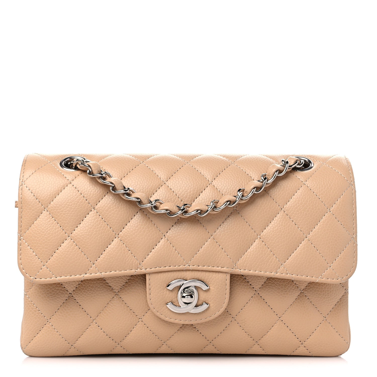 Chanel Caviar Quilted Small Double Flap Beige 1 of 9