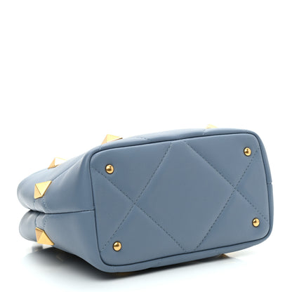 Valentino Garavani Nappa Small Roman Stud The Handle Bag Niagara 4 of 8