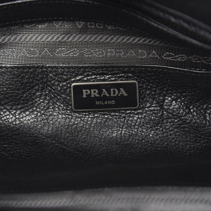 Prada Glace Calf Twin Pocket Tote Black 6 of 14