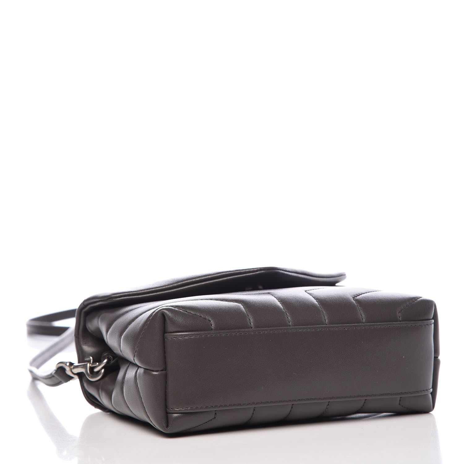 Saint Laurent Calfskin Y Quilted Monogram Toy Loulou Crossbody Bag Asphalt 4 of 8