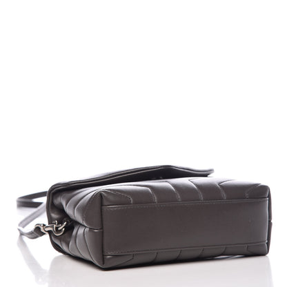 Saint Laurent Calfskin Y Quilted Monogram Toy Loulou Crossbody Bag Asphalt 4 of 8
