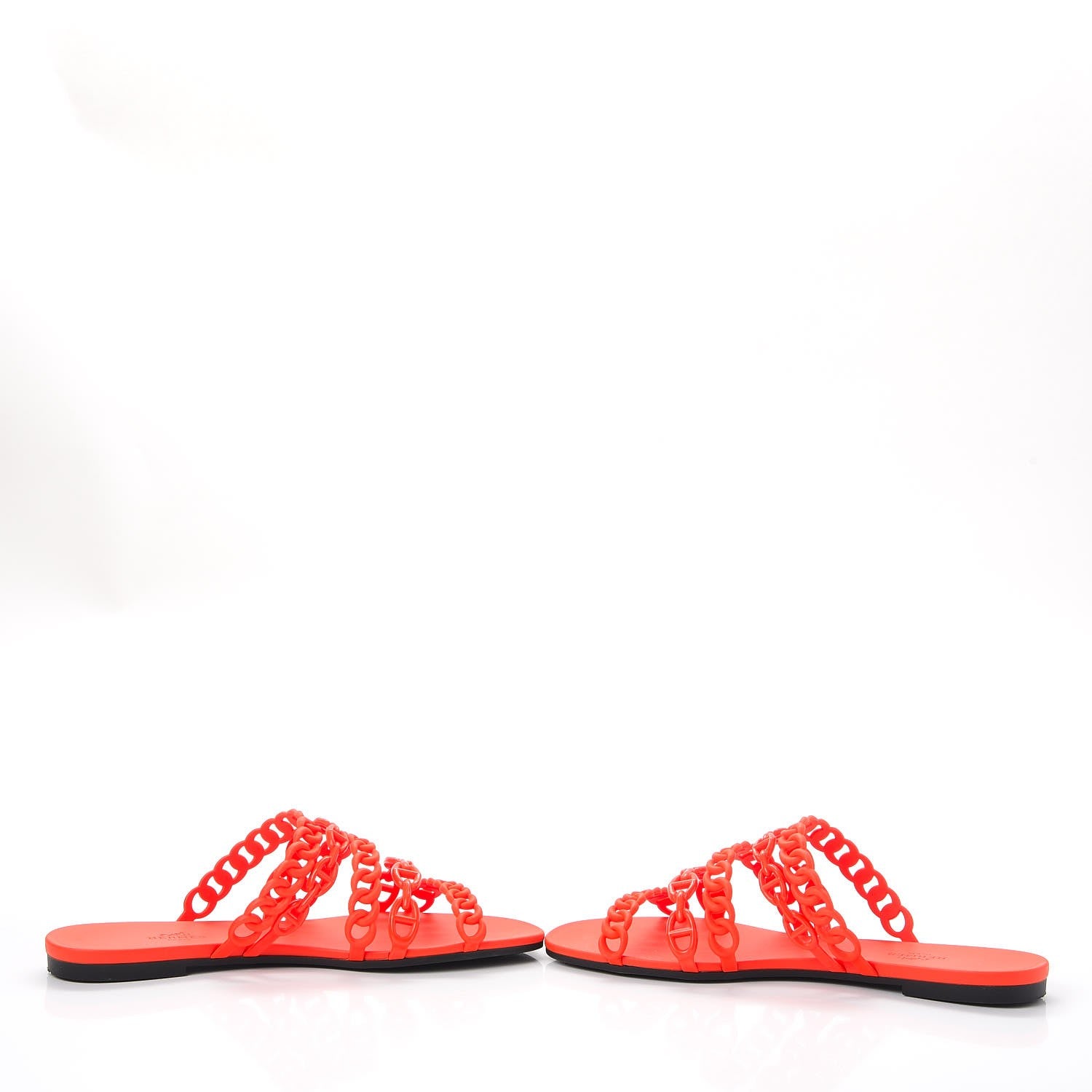 Hermes Rubber Chaine d'Ancre Nude Sandals 39 Pavot 5 of 13
