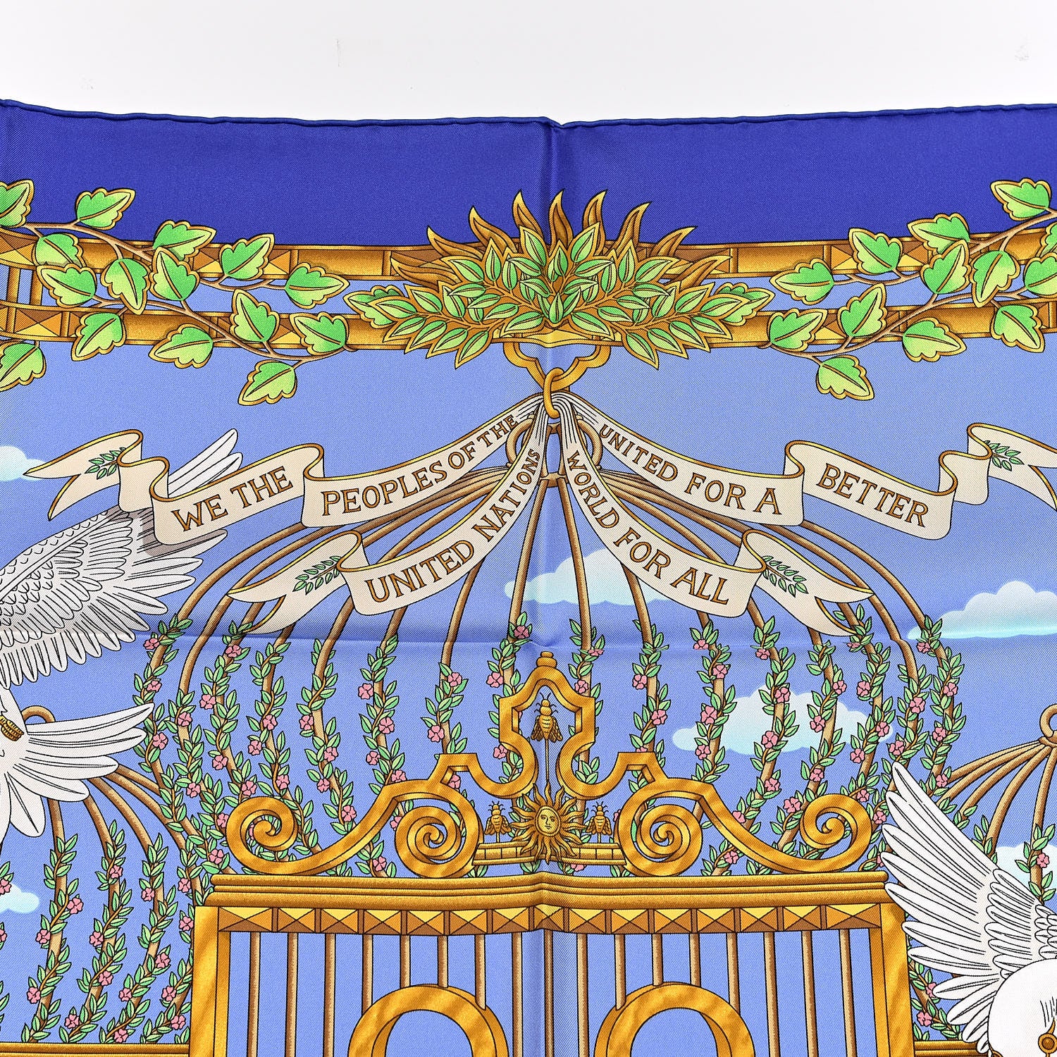 Hermes Silk Special Edition United Nations 50th Anniversary Scarf 90 5 of 8