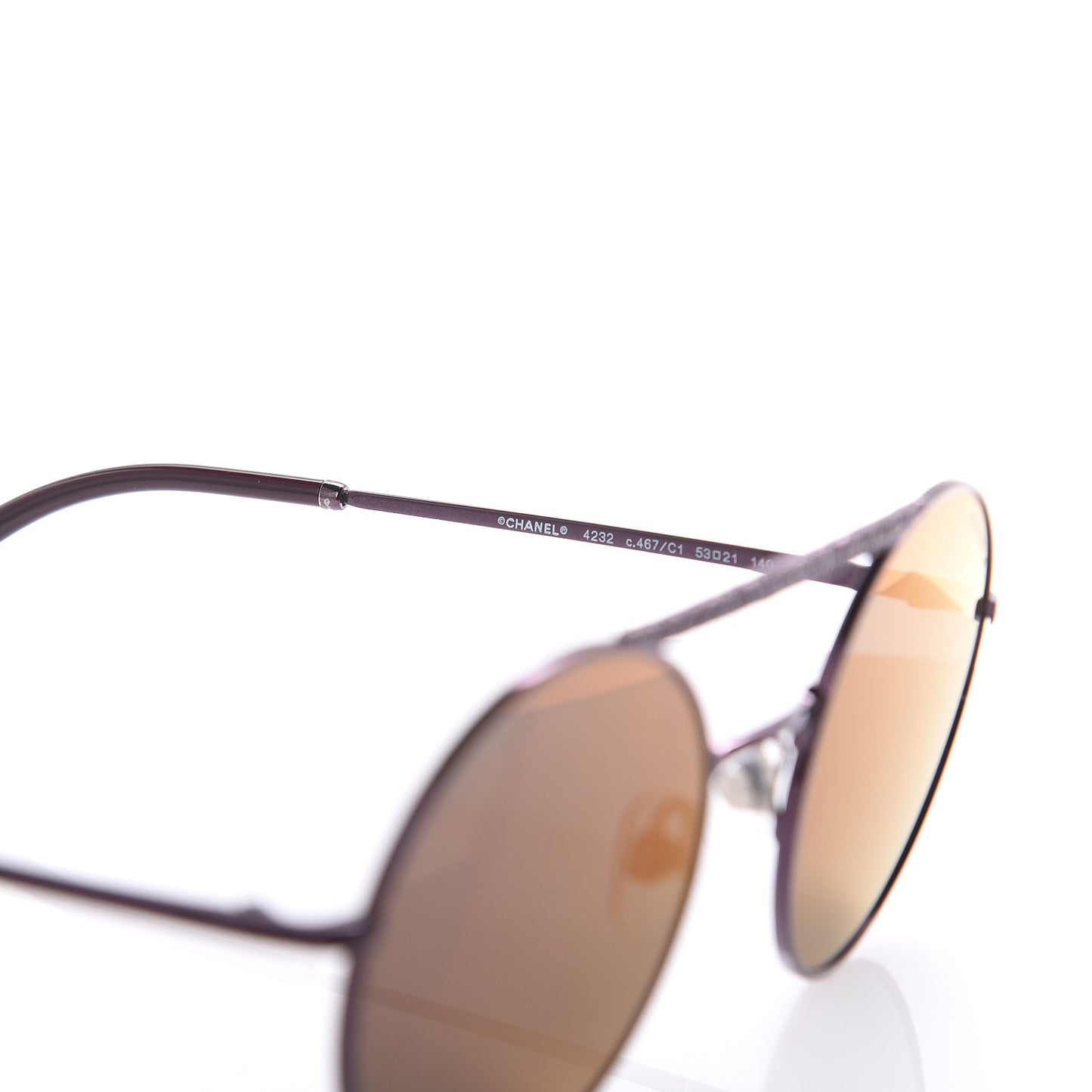 Metal Winter Round Sunglasses 4232 Bordeaux