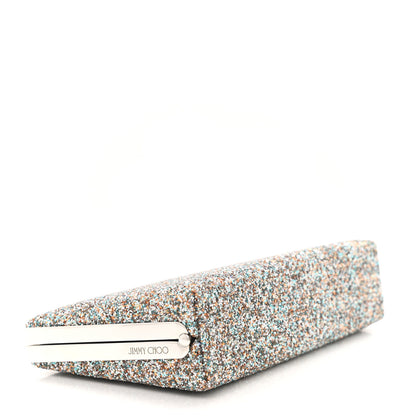 Jimmy Choo Coarse Glitter Celeste Clutch Silver Multicolor 4 of 8