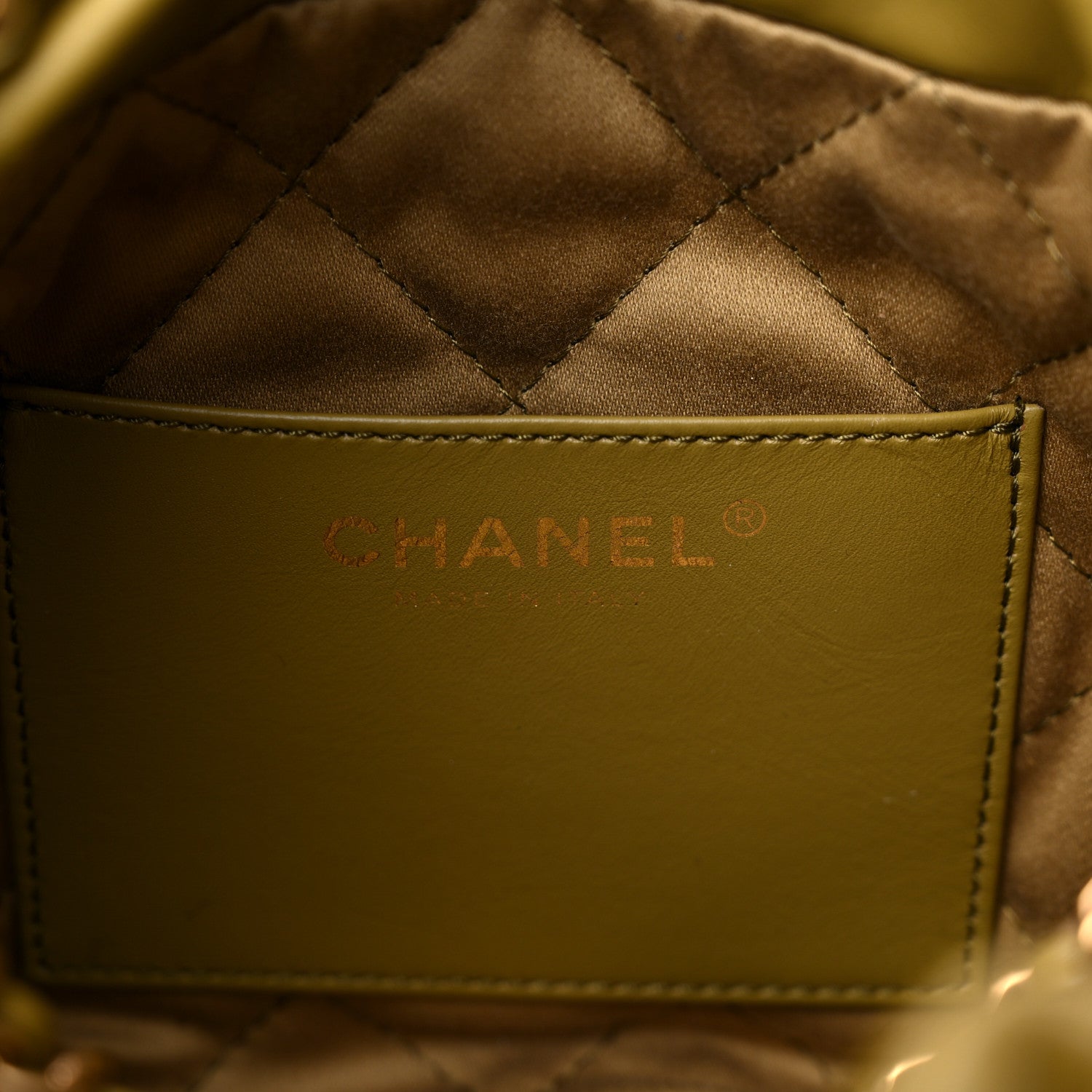 Chanel Shiny Calfskin Quilted Mini Chanel 22 Green 6 of 10