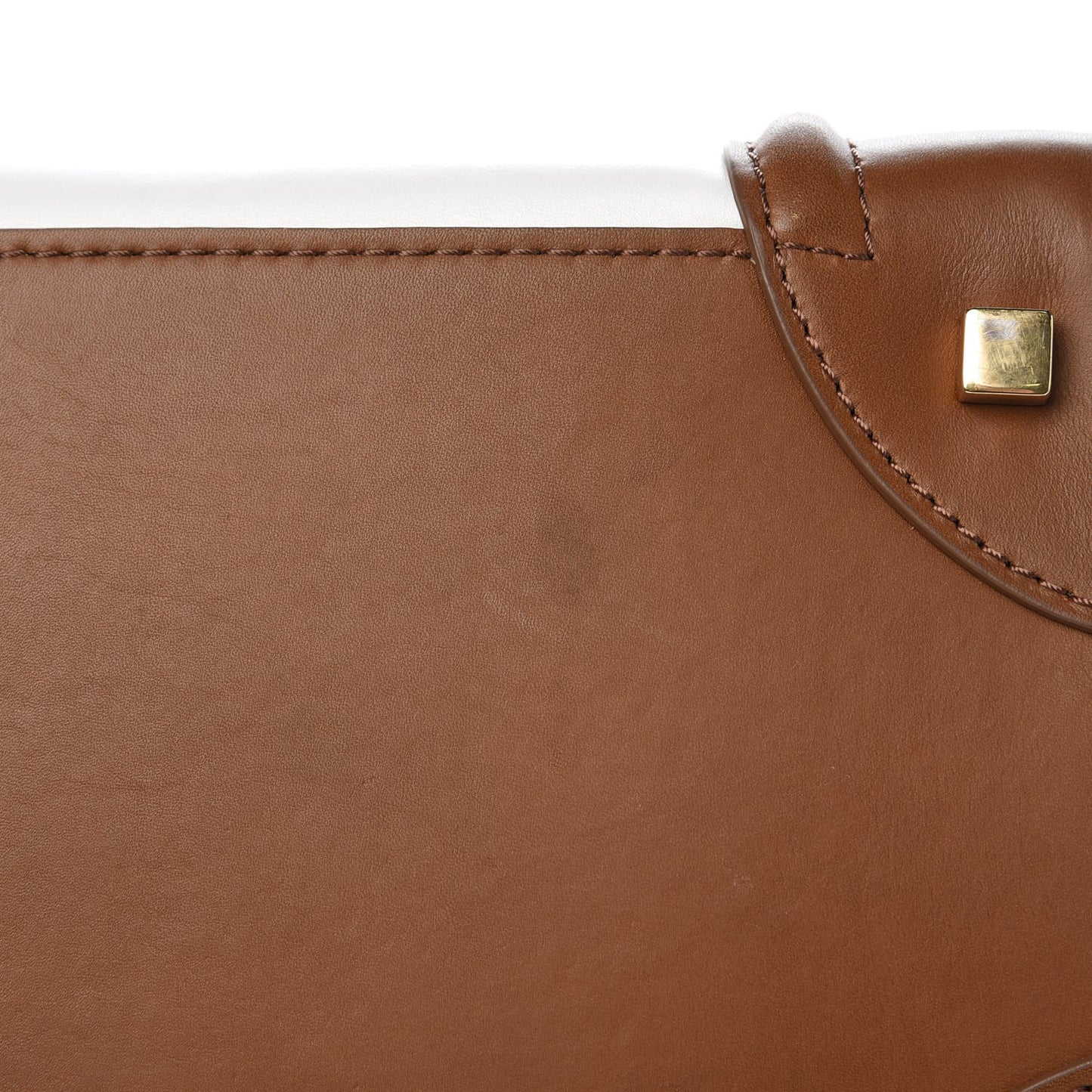 Smooth Calfskin Mini Tri-Color Luggage Brown