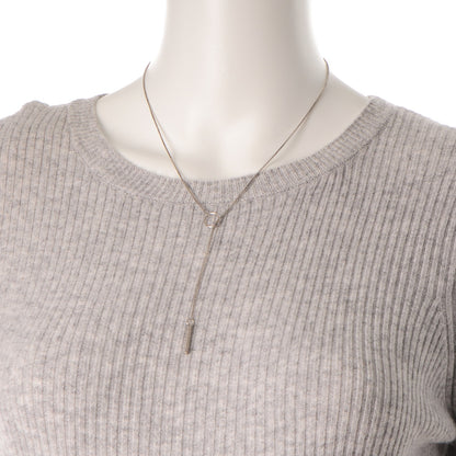 Gucci 18K White Gold 20mm Lariat Necklace 2 of 5