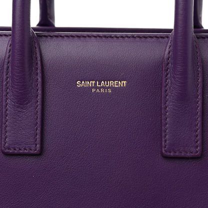 Saint Laurent Calfskin Nano Sac De Jour Purple 9 of 10