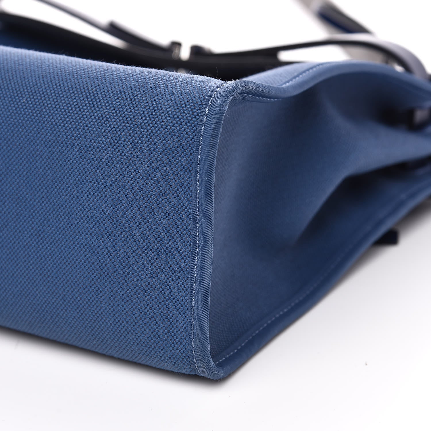 Hermes Vache Hunter Toile Herbag Zip 31 PM Bleu Brighton Bleu Saphir 8 of 12