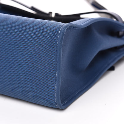 Hermes Vache Hunter Toile Herbag Zip 31 PM Bleu Brighton Bleu Saphir 8 of 12