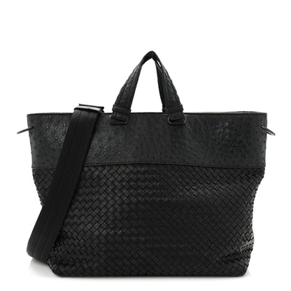 Bottega Veneta Ostrich Nappa Intrecciato Tote Black 1 of 11
