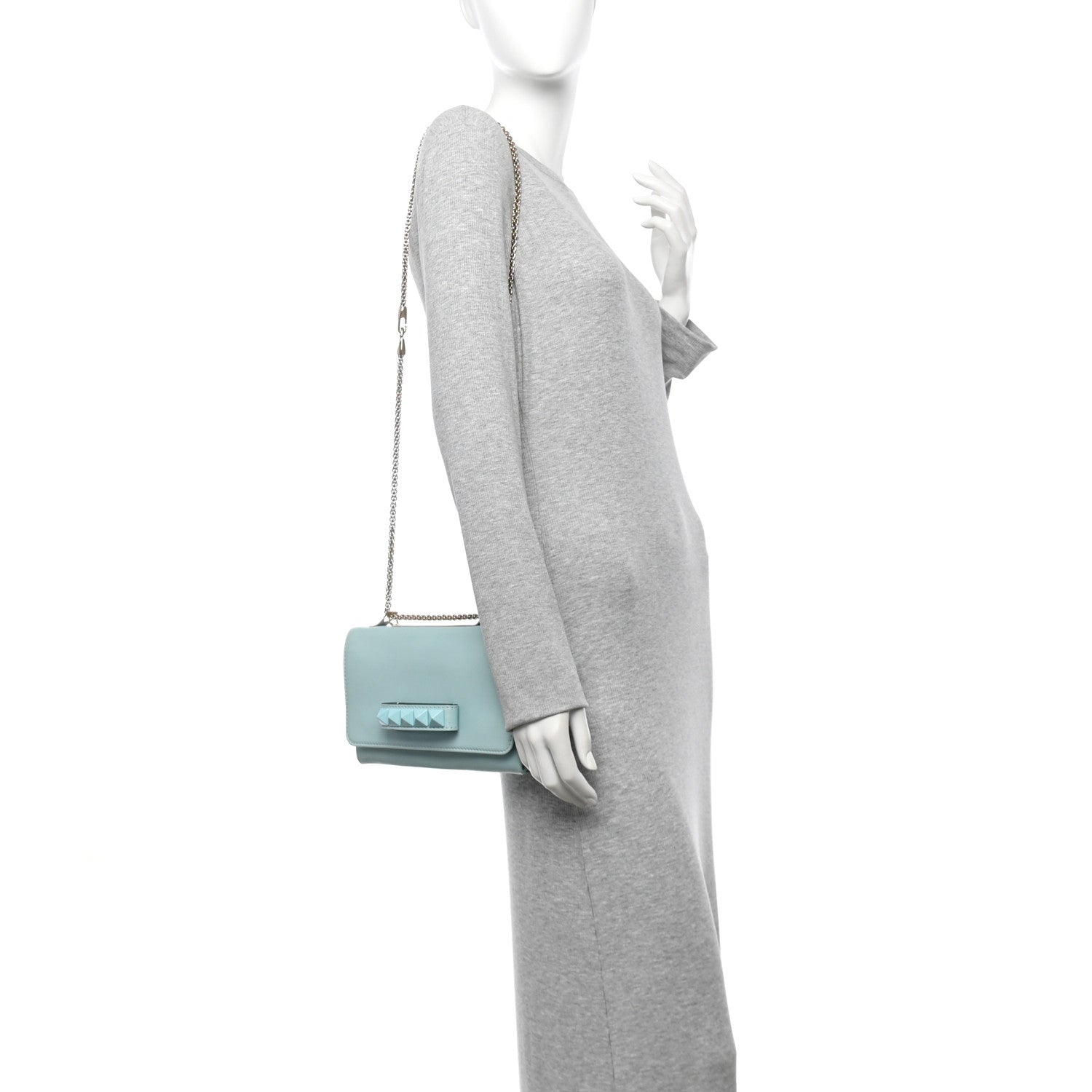 Valentino Garavani Nappa Va Va Voom Shoulder Bag Blue 2 of 11