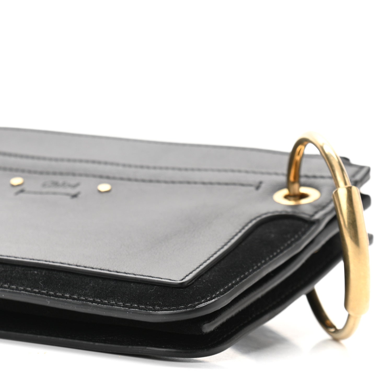 Chloe Calfskin Suede Small Roy Bag Black 12 of 12