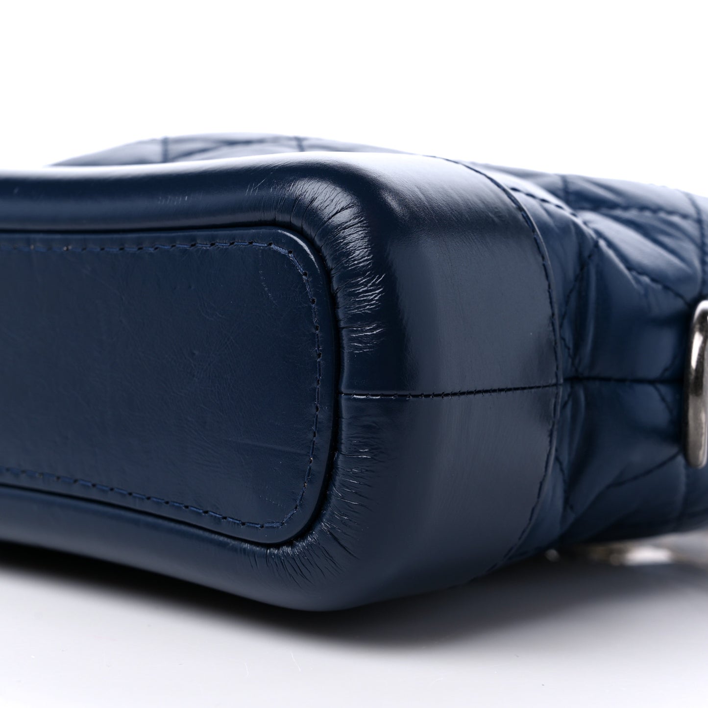 Aged Calfskin Quilted Small Gabrielle Hobo Blue