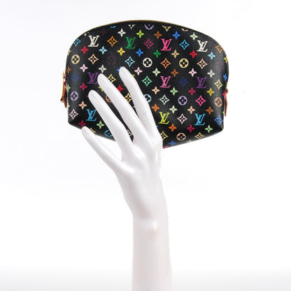 Louis Vuitton Monogram Multicolor Cosmetic Pouch Black Grenade 2 of 8