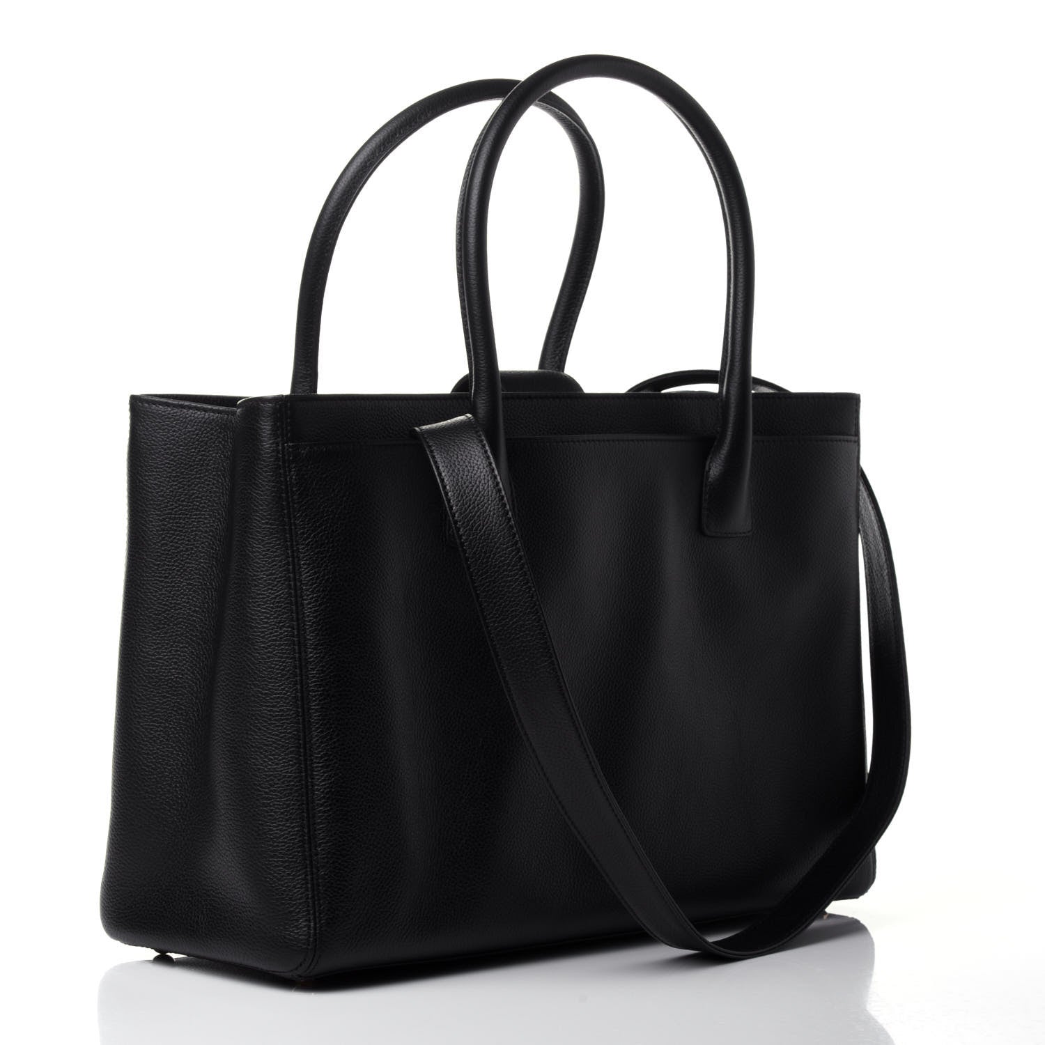 Chanel Calfskin Cerf Executive Shopper Tote Black 2 of 4