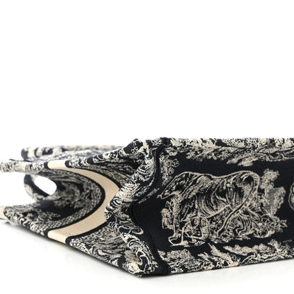 Christian Dior Canvas Embroidered Small Dioriviera Toile De Jouy Book Tote Blue 9 of 11