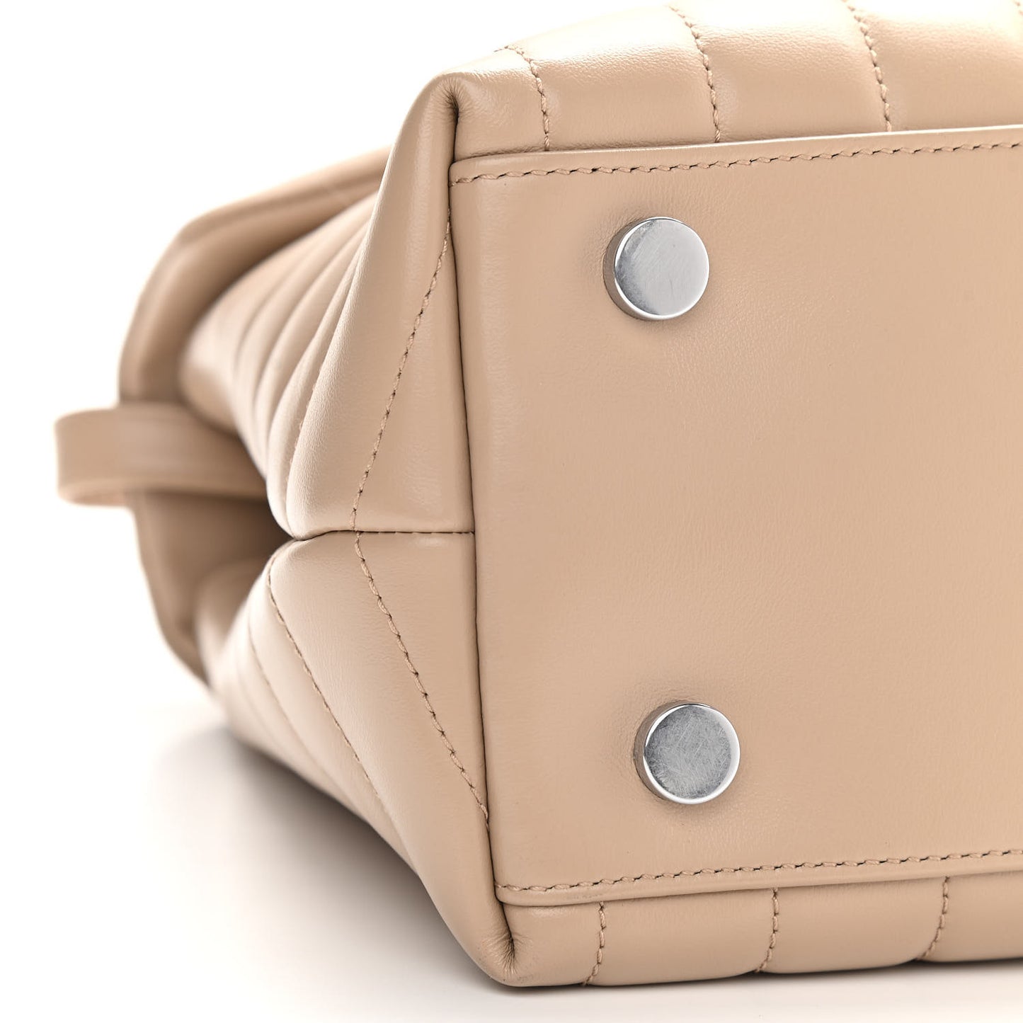 Calfskin Y Quilted Monogram Medium Loulou Satchel Dark Beige