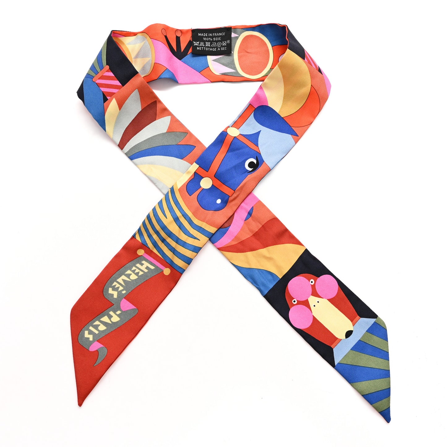 Silk Parade En Fanfare Twilly Bois de Rose Brun Miel