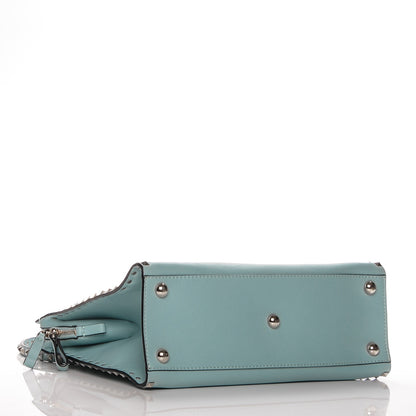 Valentino Garavani Vitello Rockstud Dome Shopper Baby Blue 4 of 8
