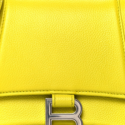Balenciaga Grained Calfskin Small Hourglass Top Handle Bag Lime 7 of 16