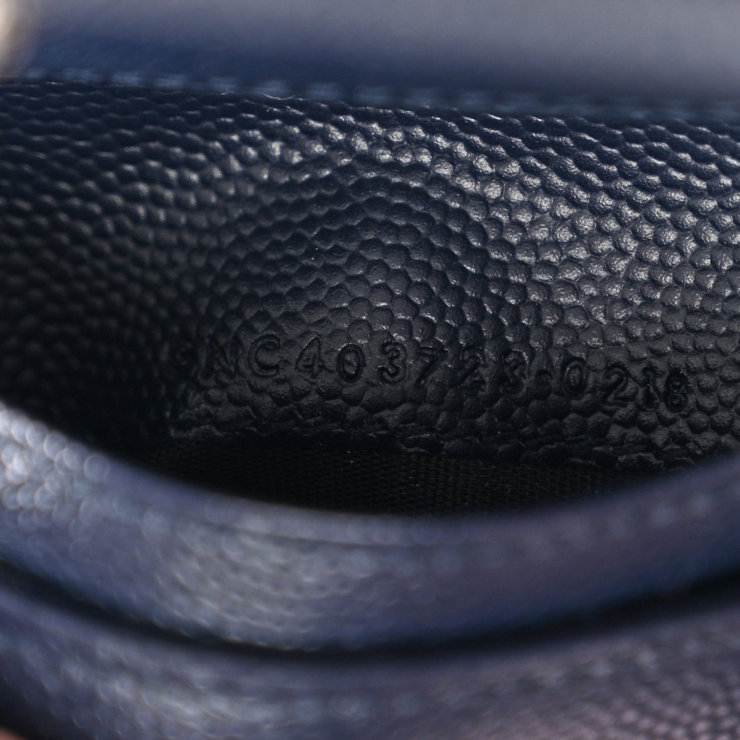 Grain De Poudre Matelasse Chevron Monogram Compact Zip Around Wallet Deep Marine