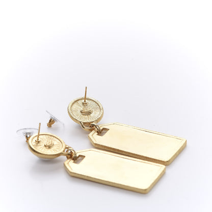 Chanel Pearl CC Tags Drop Earrings Gold 3 of 5