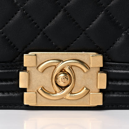 Chanel Lambskin Quilted Medium Boy Flap Black 8 of 17
