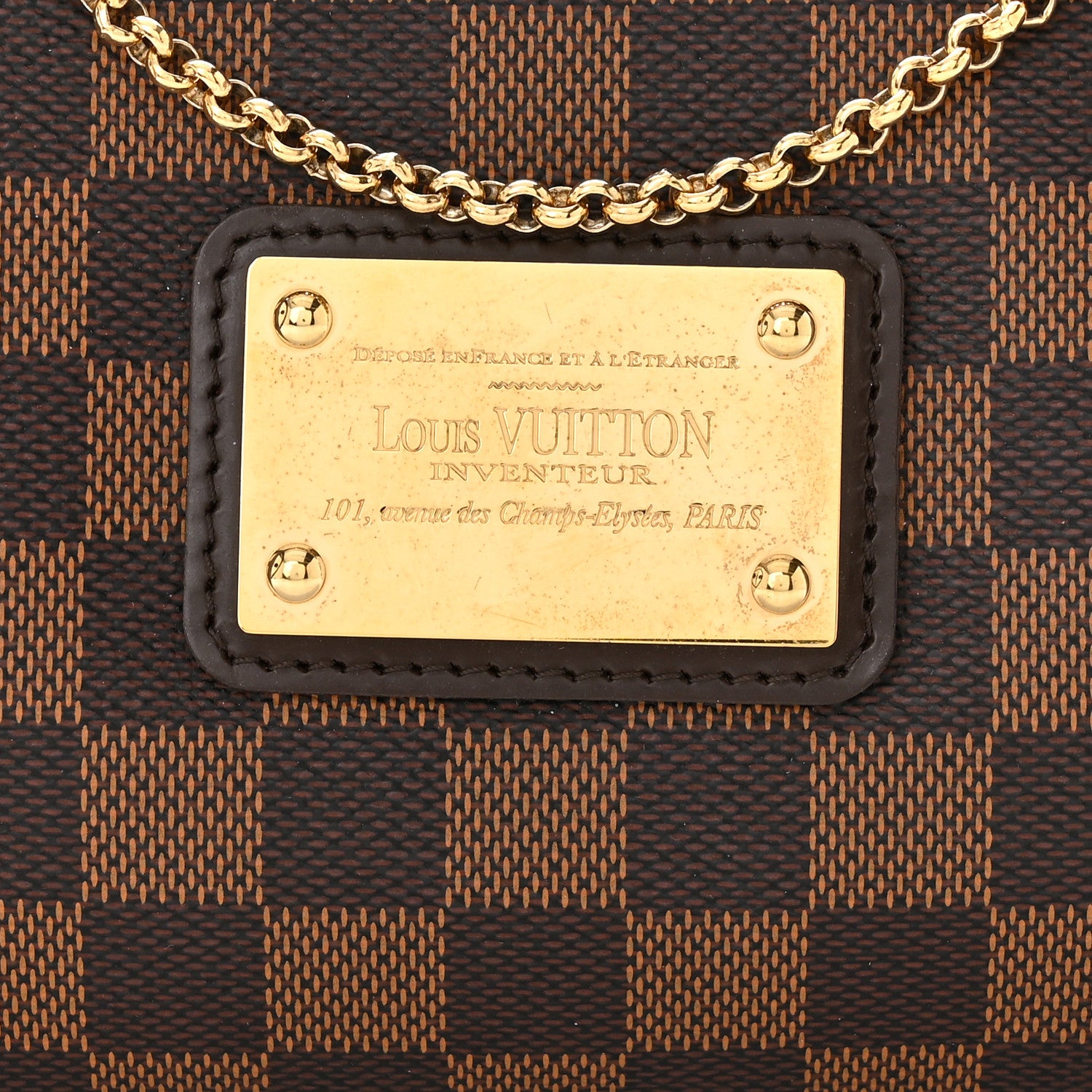 Louis Vuitton LOUIS VUITTON Damier Ebene Eva Clutch 8 of 10