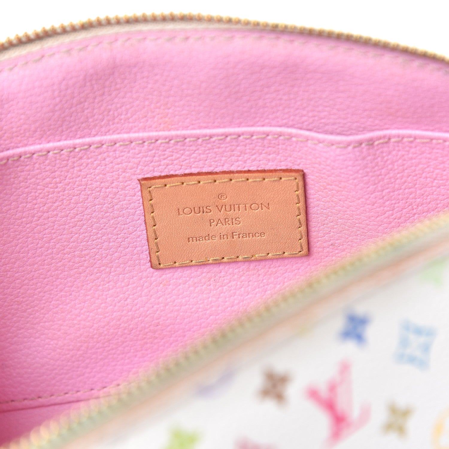 Louis Vuitton Monogram Multicolor Cosmetic Pouch White Litchi 6 of 13
