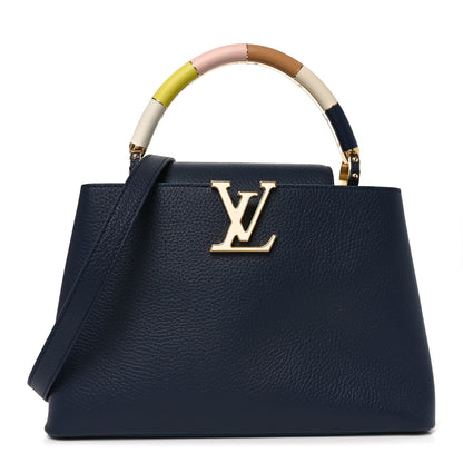 Louis Vuitton Taurillon Kintsugi Capucines MM Navy 1 of 8