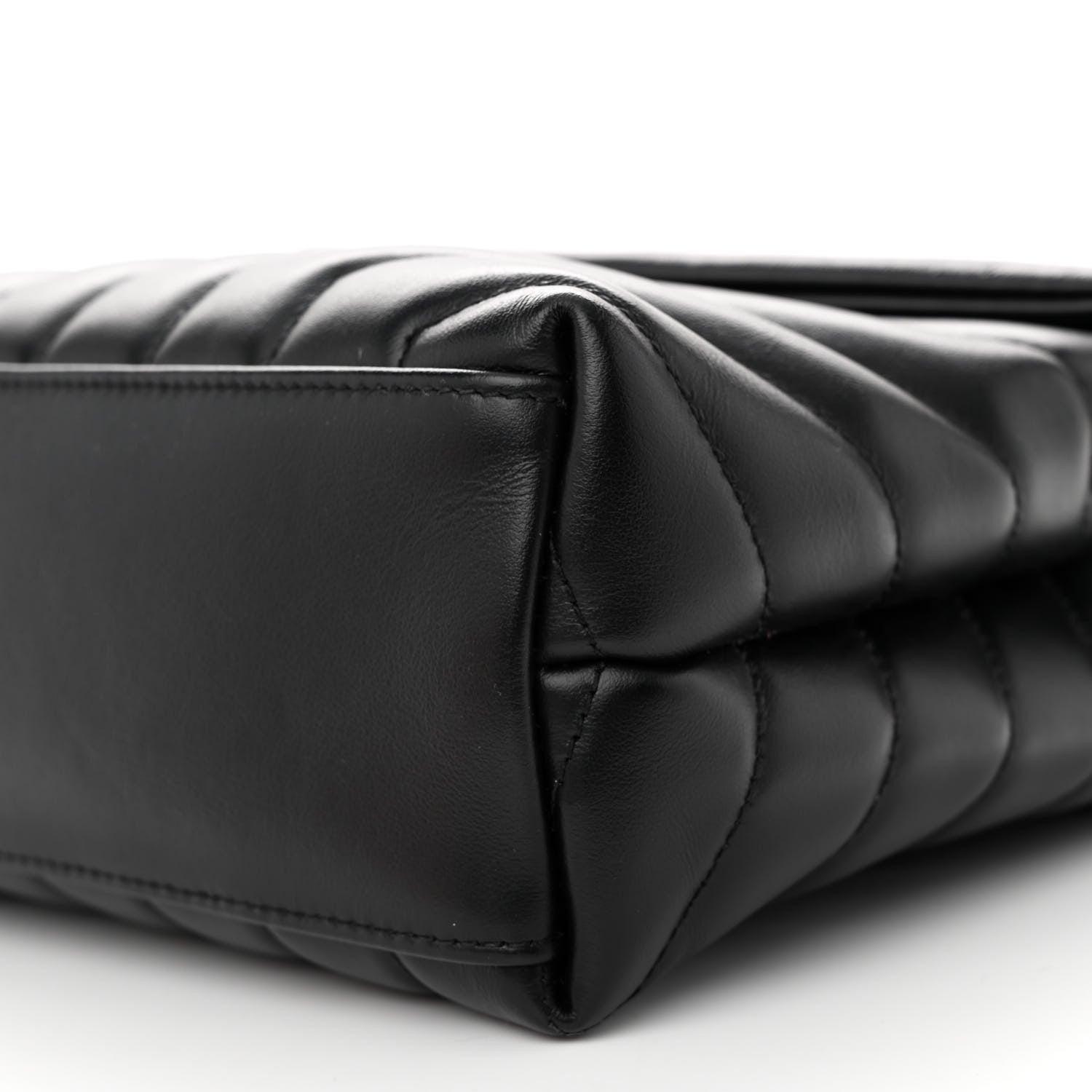 Saint Laurent Calfskin Y Quilted Monogram Small Loulou Chain Satchel Black 10 of 14