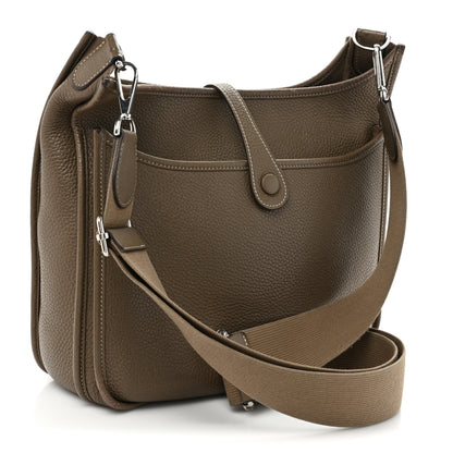 Hermes Taurillon Clemence Evelyne III PM Etoupe 2 of 25