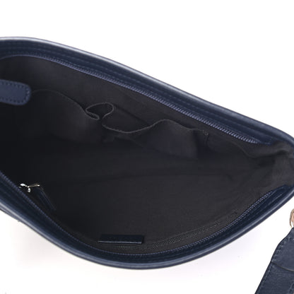 Gucci GG Plus Monogram Medium Flat Messenger Bag Navy 5 of 9