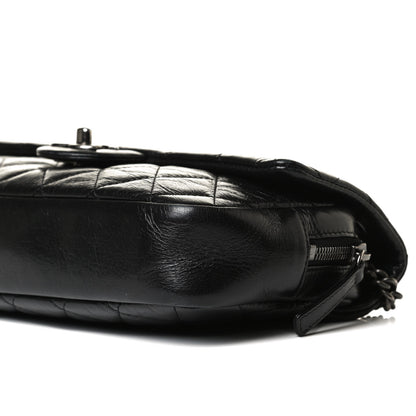 Chanel Glazed Calfskin Medium Duo Color Flap Black 10 of 17