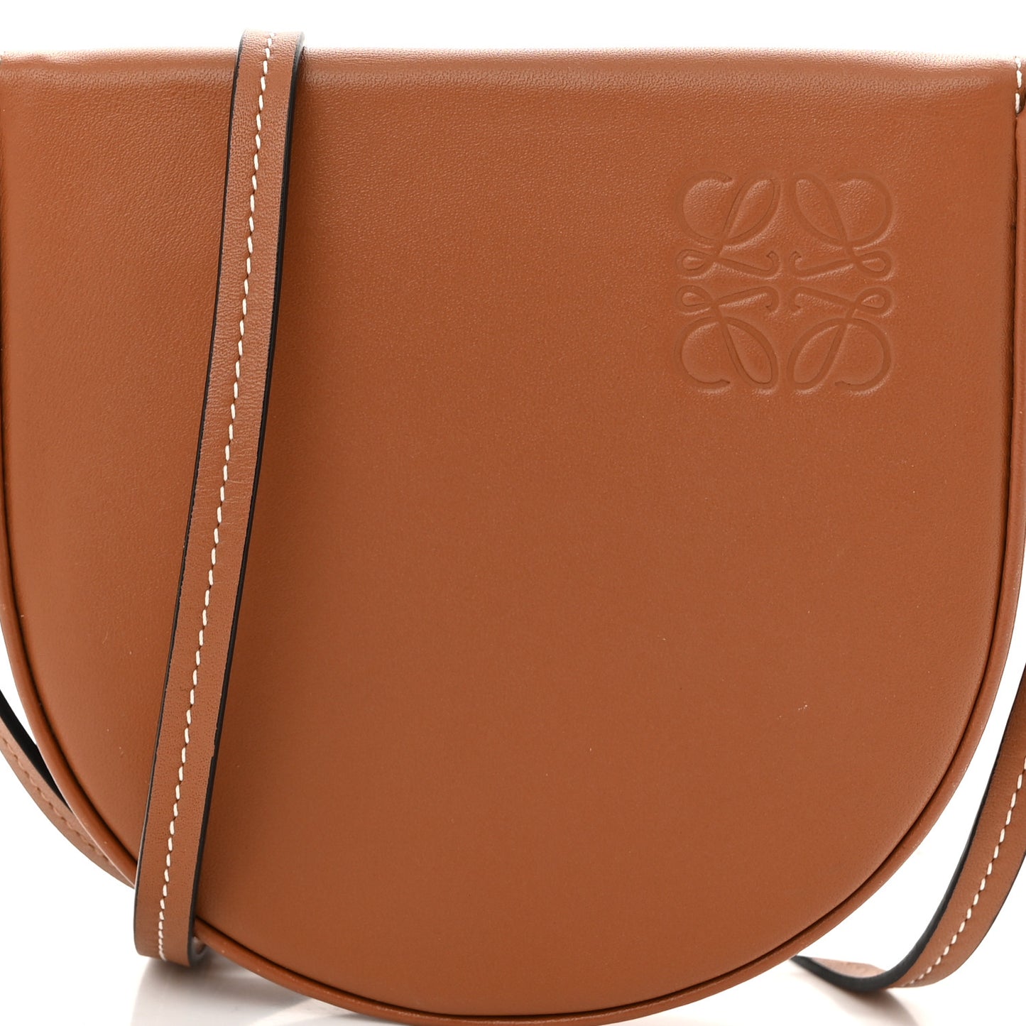 Soft Calfskin Large Heel Pouch Tan