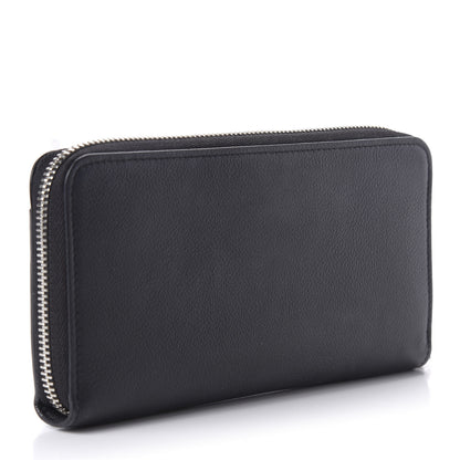 Louis Vuitton Calfskin Zippy Lockme Wallet Black 3 of 8