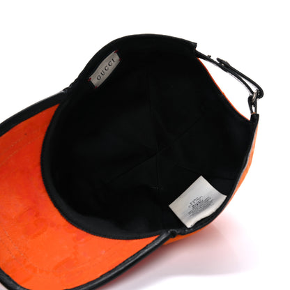 Gucci Econyl Nylon Monogram Off The Grid Baseball Hat M Carrot Orange Black 5 of 9