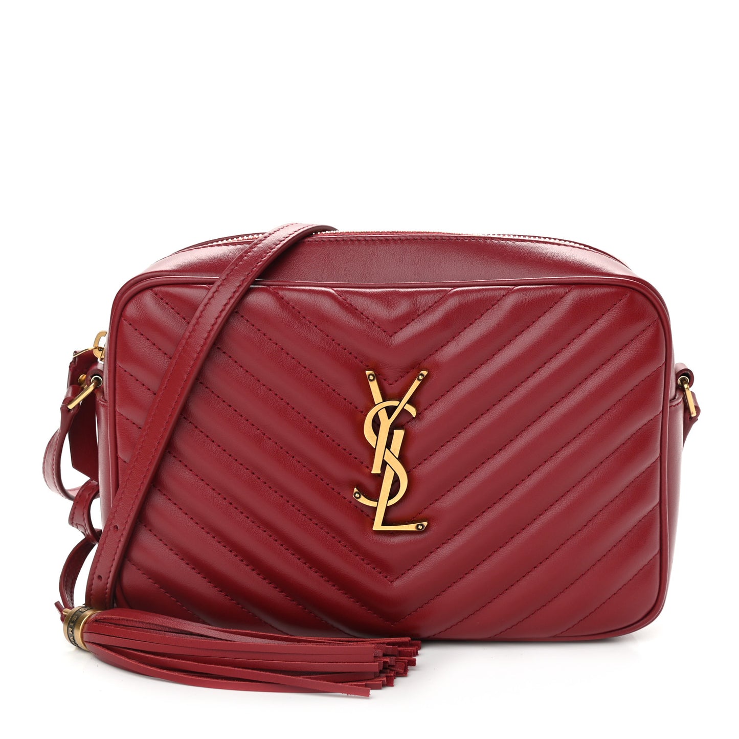 Calfskin Matelasse Monogram Lou Camera Bag Rouge Eros