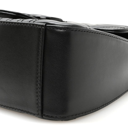 Gucci Calfskin Matelasse Monochrome GG Marmont Top Handle Shoulder Bag Black 10 of 11
