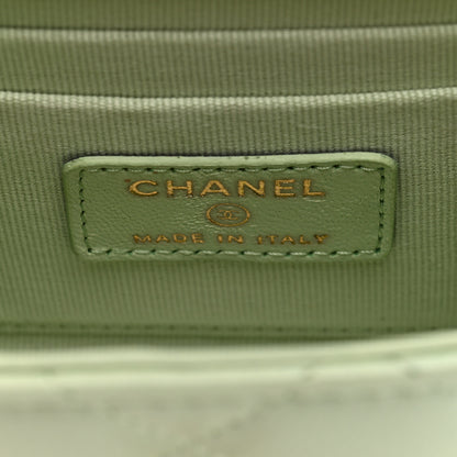 Chanel Lambskin Quilted Mini Trendy CC Chain Wallet Light Green 6 of 10