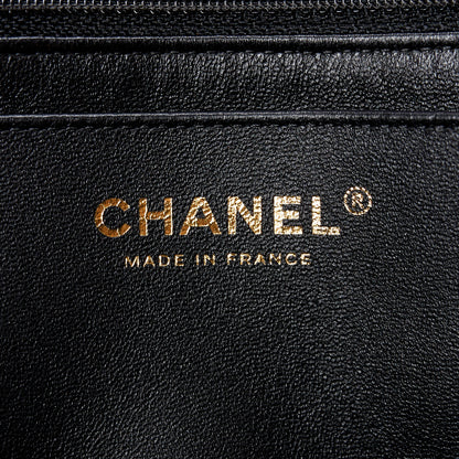 Chanel Printed Fabric Quilted Camellia Flap Black Multicolor 7 of 12