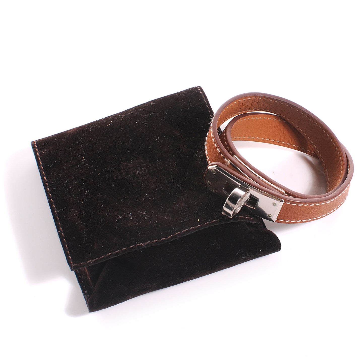 Natural Barenia Kelly Double Tour Bracelet Small